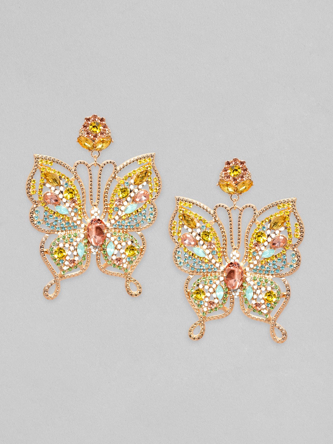 Spread Your Wings Earrings - Gold – Gold butterfly hoop earrings – BaubleBar